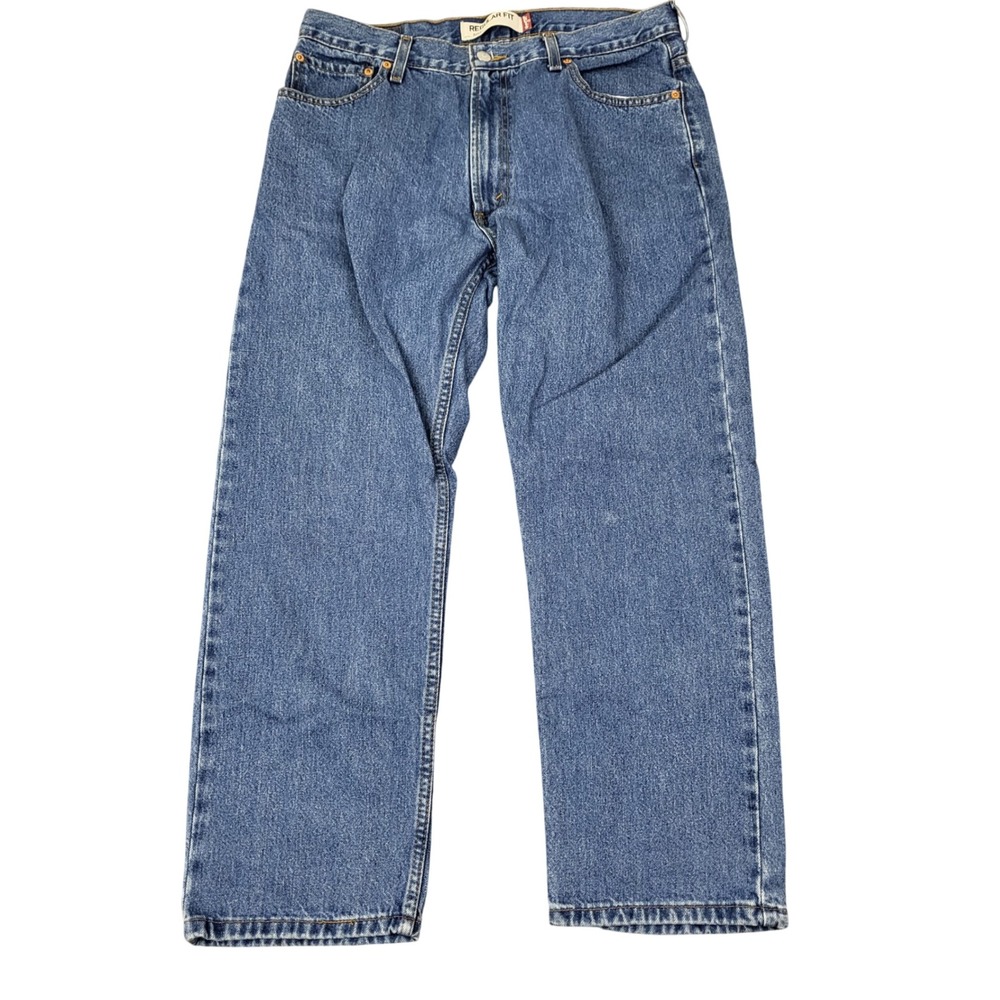 Levis‎ 505 Regular Fit Jeans Mens 36x29 Blue Y2K Straight Leg Denim 005054891
